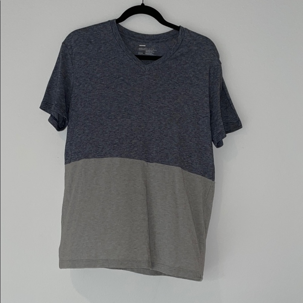 Blue and gray Public Opinion T-shirt